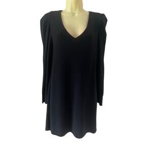 INC International Concepts- Black Puff Sleeve Sweater Dress Size XL NWT